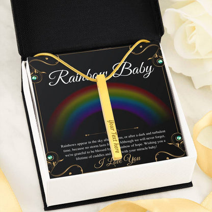 Rainbow Baby Gift For Mom, Rainbow Baby Shower Gift, Rainbow Baby Necklace, Baby After Miscarriage, Motherhood Necklace