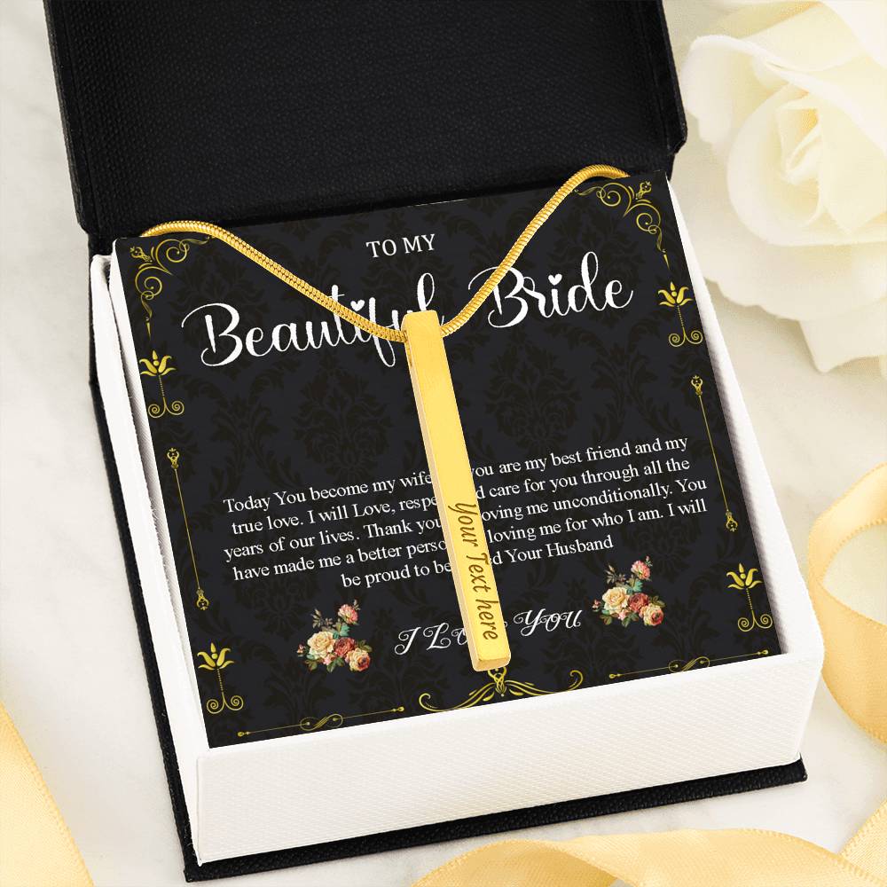 Double Heart Jewelry To My Bride Gift From Groom, Wedding Day Gift For Bride From Groom, From Groom To Future Wife Gift On Wedding Day