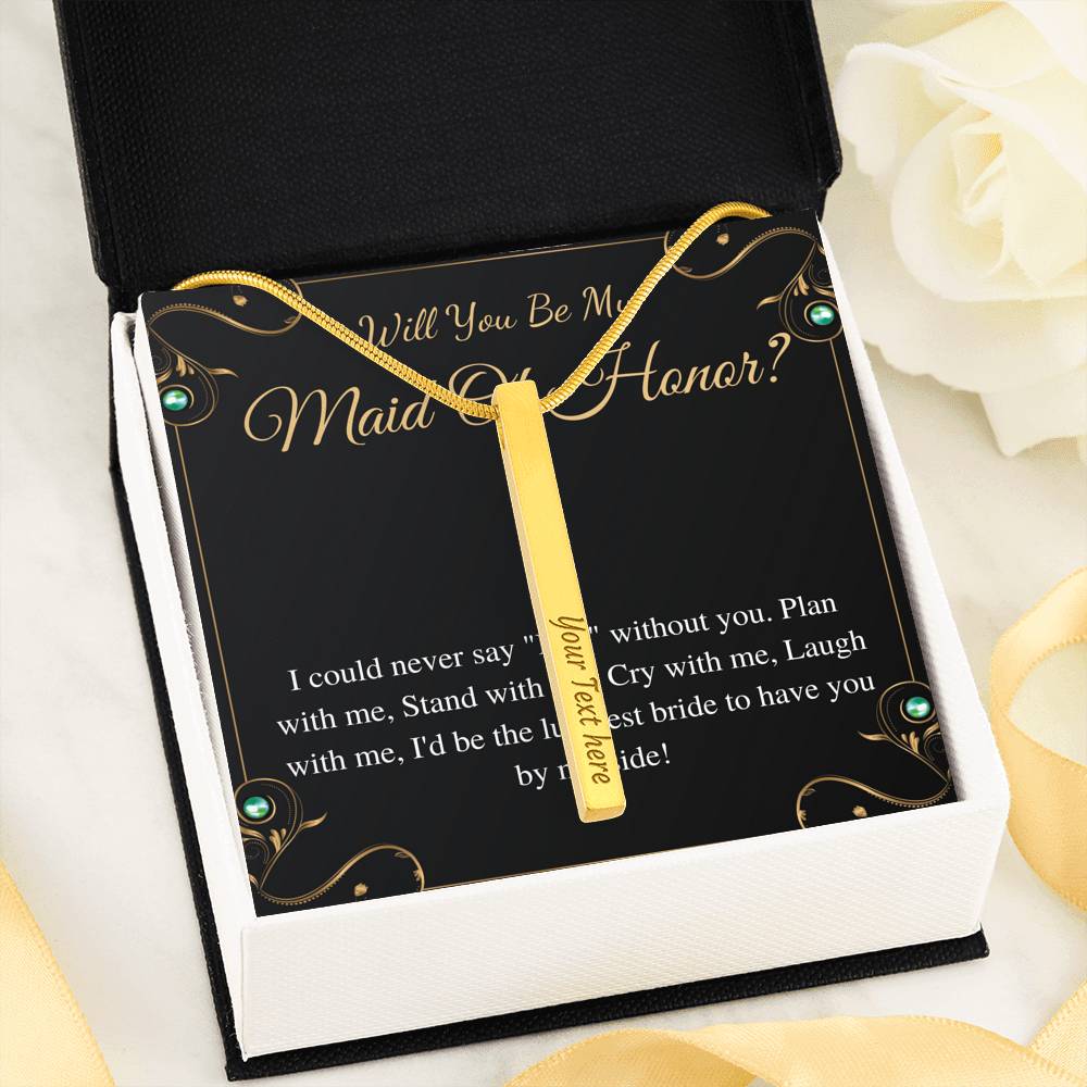 Love Knot, Maid of Honor Proposal Gift Necklace, Will you be my Maid of Honor Gift, MOH proposal gift, Wedding Maid Of Honor Necklace