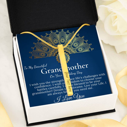 Alluring Beauty Granddaughter Wedding Day Necklace Gift From Grandma Bride Gift from Grandmother Gift For Granddaughter On Her Wedding