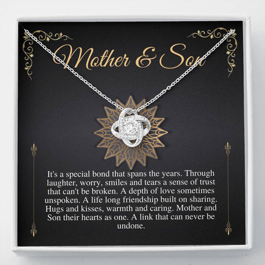 Mother Son Necklace Gift Mother Son Gift Custom Jewelry Gift for Mother Mother's Day Gift, Mom Birthday Gift, Christmas Gift Love Knot #0484