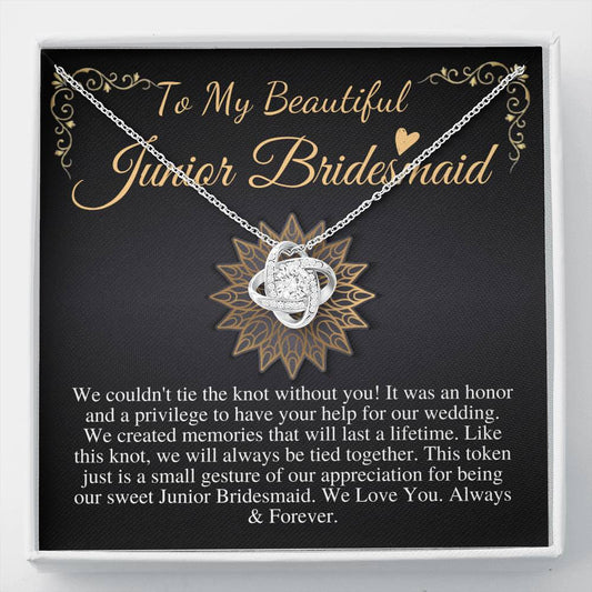 Junior Bridesmaid Gift Necklace Personalized Flower Girl Gift for Junior Bridesmaid Gift for jr Bridesmaid Jewelry, Personalized Gift #0147