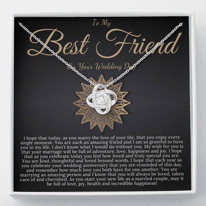Love Knot, Best Friend Wedding Day Gift, Best Friend of the Bride Necklace, Best Friend to Bride Gift, Bride Jewelry Gift From Friend #0173