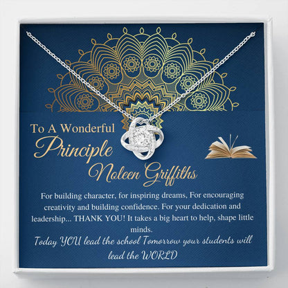 Principal Gift Personalized Principal Appreciation Gift For principal Retirement Gift Idea End Of Year Gift School Principal Love Knot #0384 Noleen Griffiths