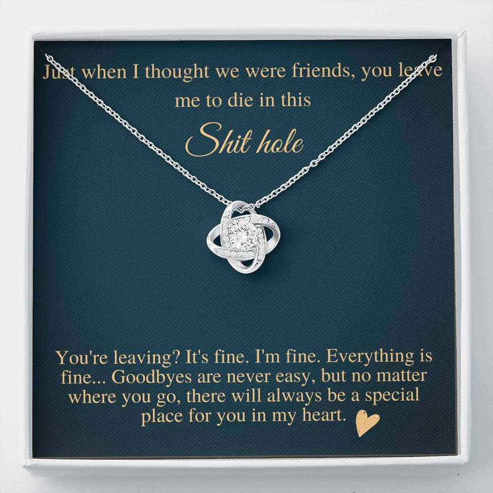 Farewell Gift for Coworker and Friend, Funny Leaving Gift for Colleague, Going Away Gift for Friend, Funny Coworker Gift, Love knot #0590