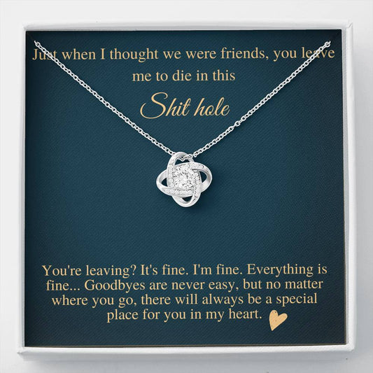 Farewell Gift for Coworker and Friend, Funny Leaving Gift for Colleague, Going Away Gift for Friend, Funny Coworker Gift, Love knot #0590