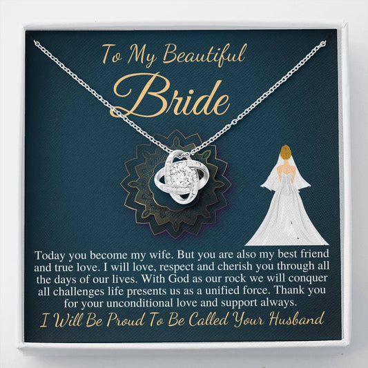 Bride Gift From Groom, Wedding Day Gift, Groom to Bride, Jewelry Gift from Groom to Bride,Beautiful Bride Necklace,My Bride From Groom #0703