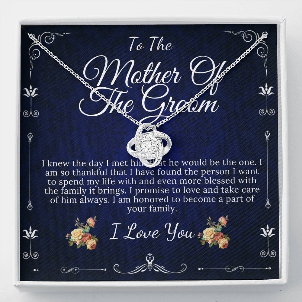 Love Knot, Mother-In-Law Gift, Mother of the Groom Gift from Bride, Mother-In-Law Necklace/Jewelry, To My Mother-In-Law Card #0130