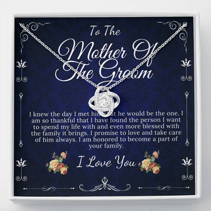 Love Knot, Mother-In-Law Gift, Mother of the Groom Gift from Bride, Mother-In-Law Necklace/Jewelry, To My Mother-In-Law Card #0130