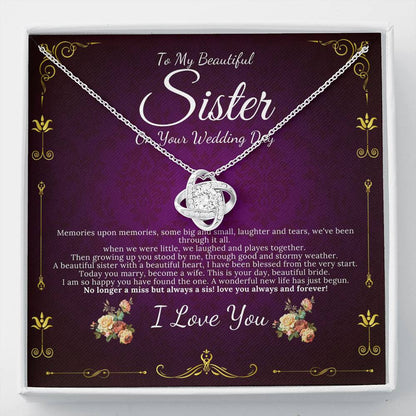 Love Knot, Sister Wedding Gift from Sister Wedding Day Gift for Bride from Sister, Rehearsal Dinner Gift from Brother to Sister #0087