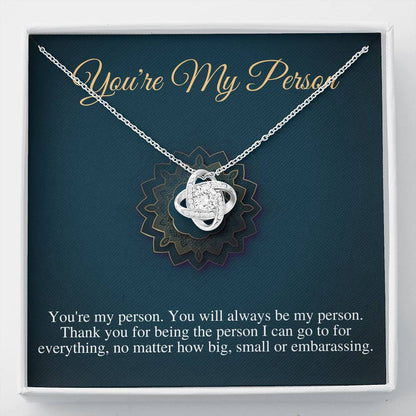 You Are My Person Necklace, Best Friend Gift, You're My Person Gift, Greys Anatomy Quote, Bestie Gift, Birthday Gift, Christmas Gift #0607