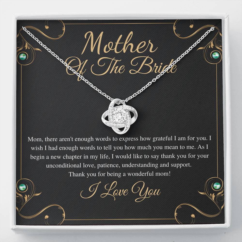 Love Knot,Mom Wedding gift from Bride,Parents Wedding Gift, Wedding Gift for Mom, Mother of the Bride Gift from Daughter, Gift for Mom #0168