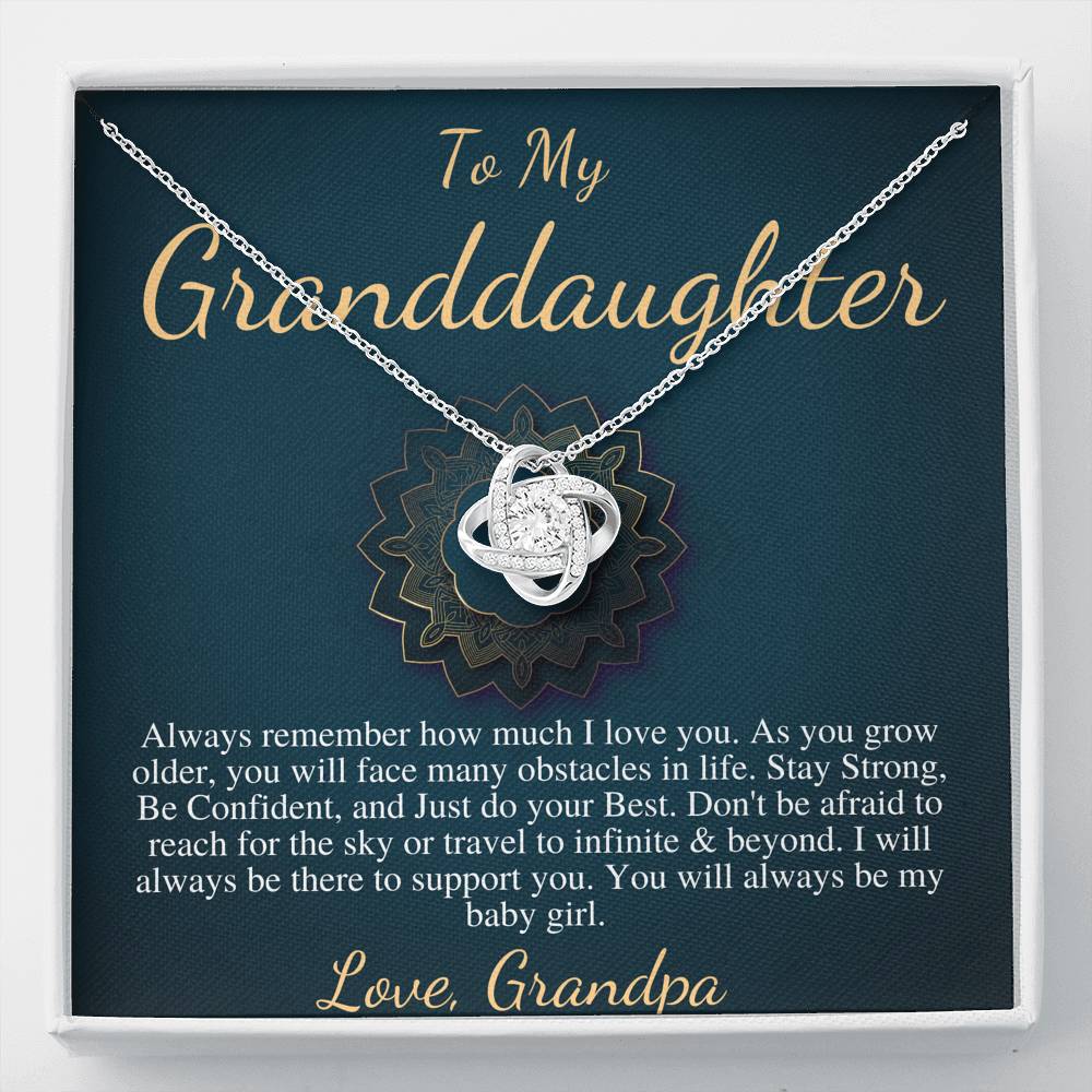 To My Granddaughter Gift, Granddaughter Necklace, Grandfather & Granddaughter, Necklace for Granddaughter Graduation Gift From Grandpa #0512
