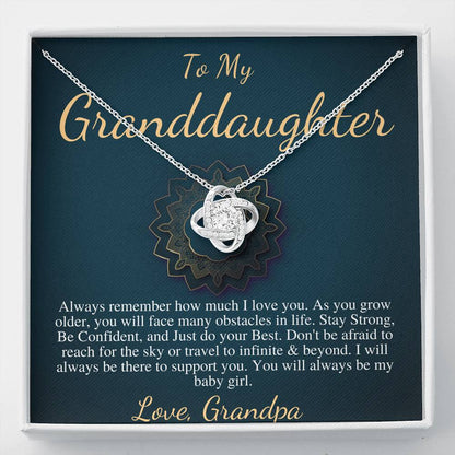 To My Granddaughter Gift, Granddaughter Necklace, Grandfather & Granddaughter, Necklace for Granddaughter Graduation Gift From Grandpa #0512