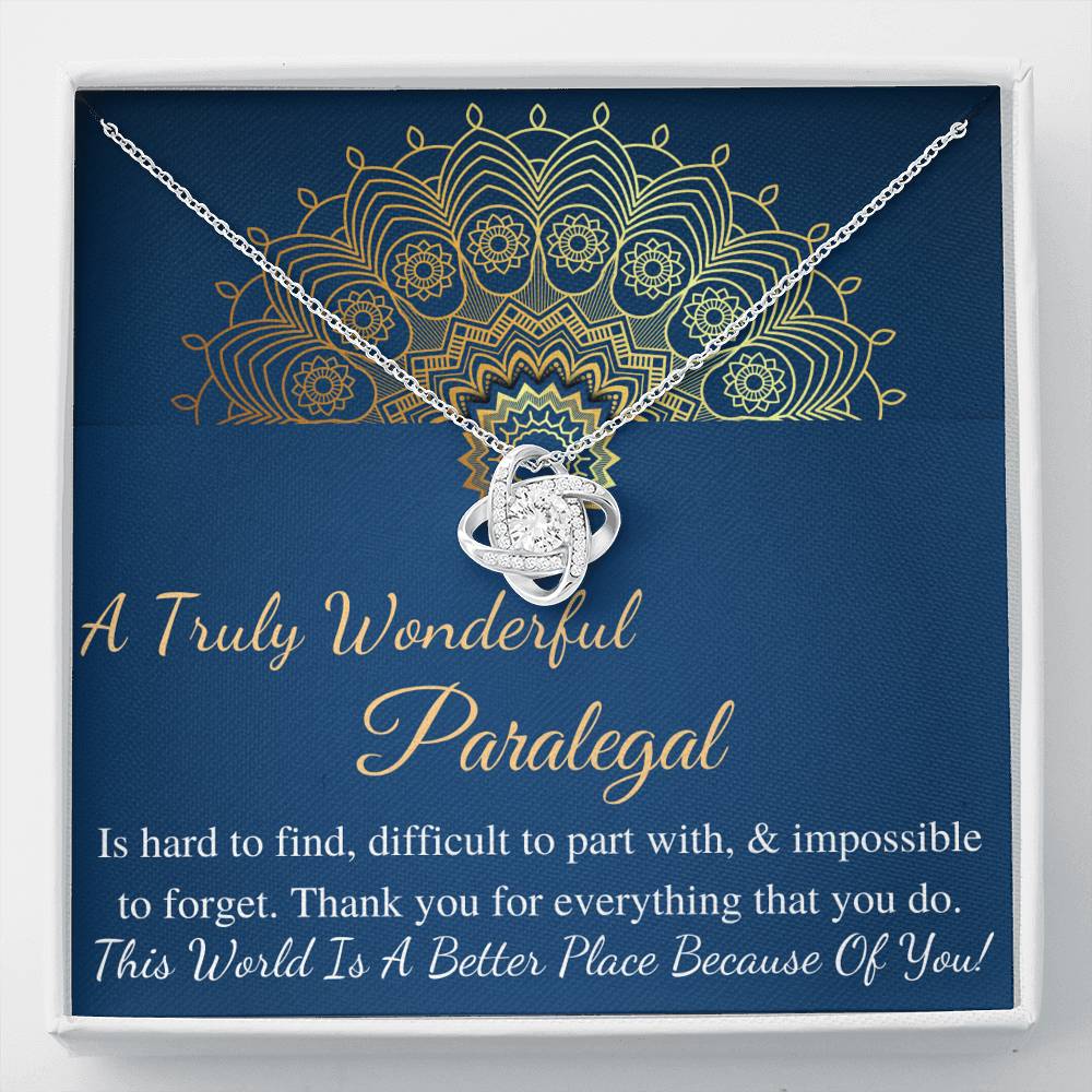 Paralegal Gift | Gift for Paralegal Thank You Necklace | A Truly Wonderful Paralegal Appreciation Gift | Paralegal Christmas Gift #0763