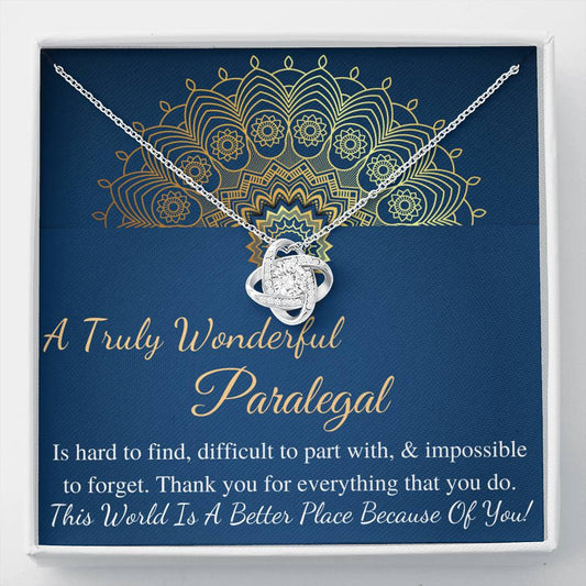 Paralegal Gift | Gift for Paralegal Thank You Necklace | A Truly Wonderful Paralegal Appreciation Gift | Paralegal Christmas Gift #0763