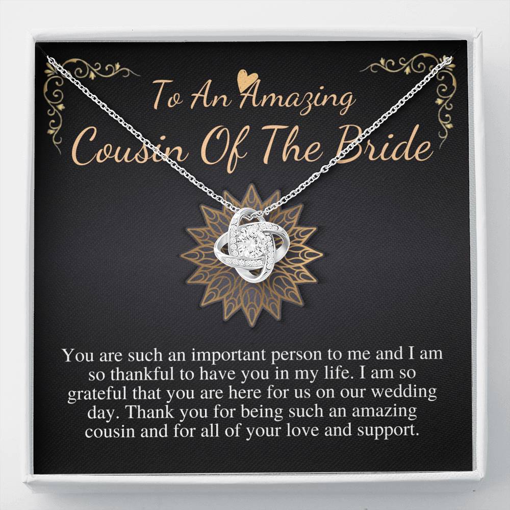 Wedding Gift For Cousin, Gift For Cousin On My Wedding, Cousin Wedding Day Gift, Bride Necklace Gift For Cousin, Cousin Of The Bride #0814