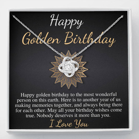 Golden Birthday Gift, Golden Birthday Necklace, Happy Golden Birthday for Girl, Happy Birthday Necklace, Golden Birthday Gift For Her #0651
