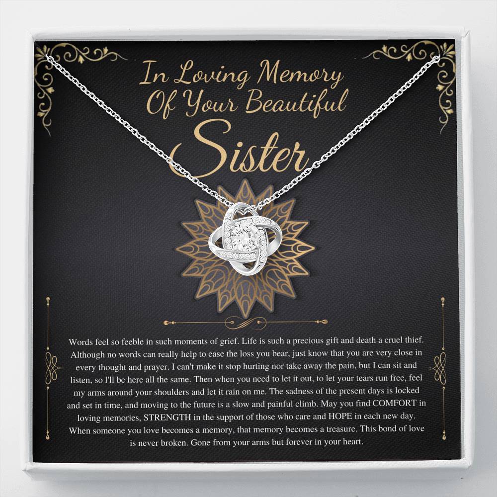Loss of Sister Necklace, Remembrance Gift, Sister Memorial Necklace, Sister Passing Jewelry, Bereavement Gift, Grief Gift, Memory Jewelry