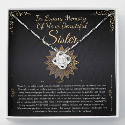 Loss of Sister Necklace, Remembrance Gift, Sister Memorial Necklace, Sister Passing Jewelry, Bereavement Gift, Grief Gift, Memory Jewelry