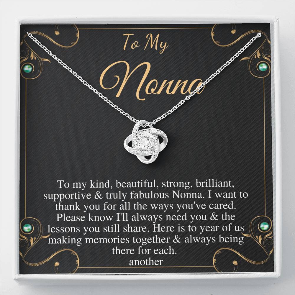 Nonna Necklace Gift Mothers Day Gift for Nonna from Grandkid Nonna Gift for Grandmother Birthday Gift Grandmother Necklace ,Love Knot #0493