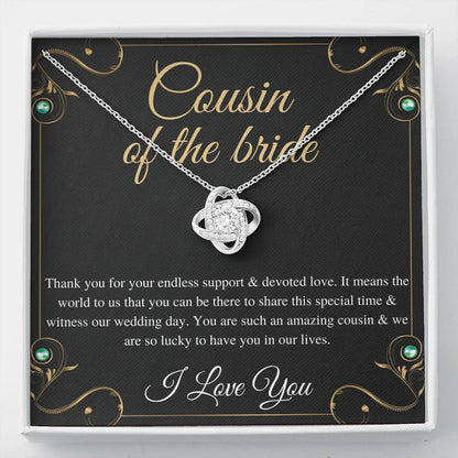 Petit Ribbon, Cousin Of The Bride Necklace Gift, Wedding Gift From Bride And Groom, Bridal Party Thank You Gift, Cousin Wedding Gift0137