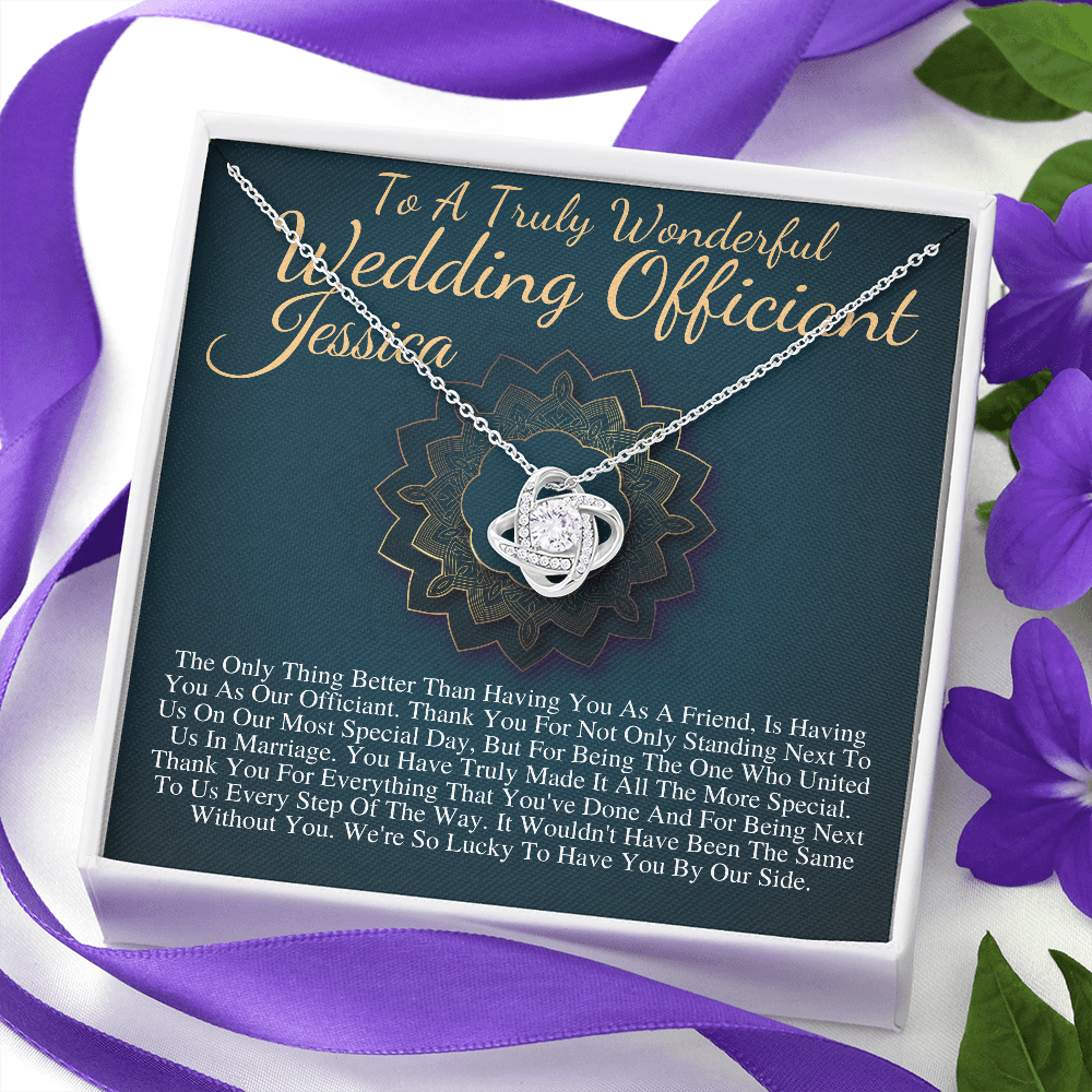Wedding Officiant Gift | Gift for Wedding Officiant Necklace | A Truly Wonderful Wedding Officiant Appreciation Gift |Friend Officiant #0755 Jessica