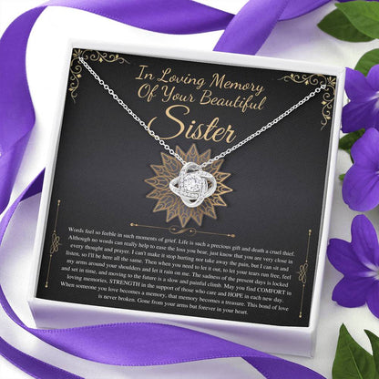 Loss of Sister Necklace, Remembrance Gift, Sister Memorial Necklace, Sister Passing Jewelry, Bereavement Gift, Grief Gift, Memory Jewelry