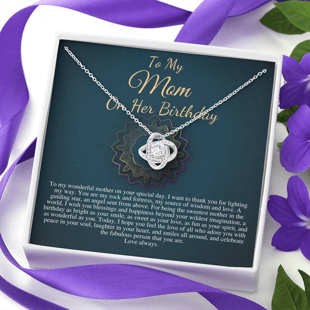 Mom Birthday Gift from daughter or Son, Sentimental Gifts for Mom, Mother Birthday Gift with Message Card, Happy Birthday Mom Necklace #0644