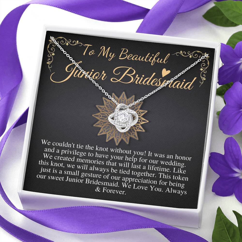 Junior Bridesmaid Gift Necklace Personalized Flower Girl Gift for Junior Bridesmaid Gift for jr Bridesmaid Jewelry, Personalized Gift #0147