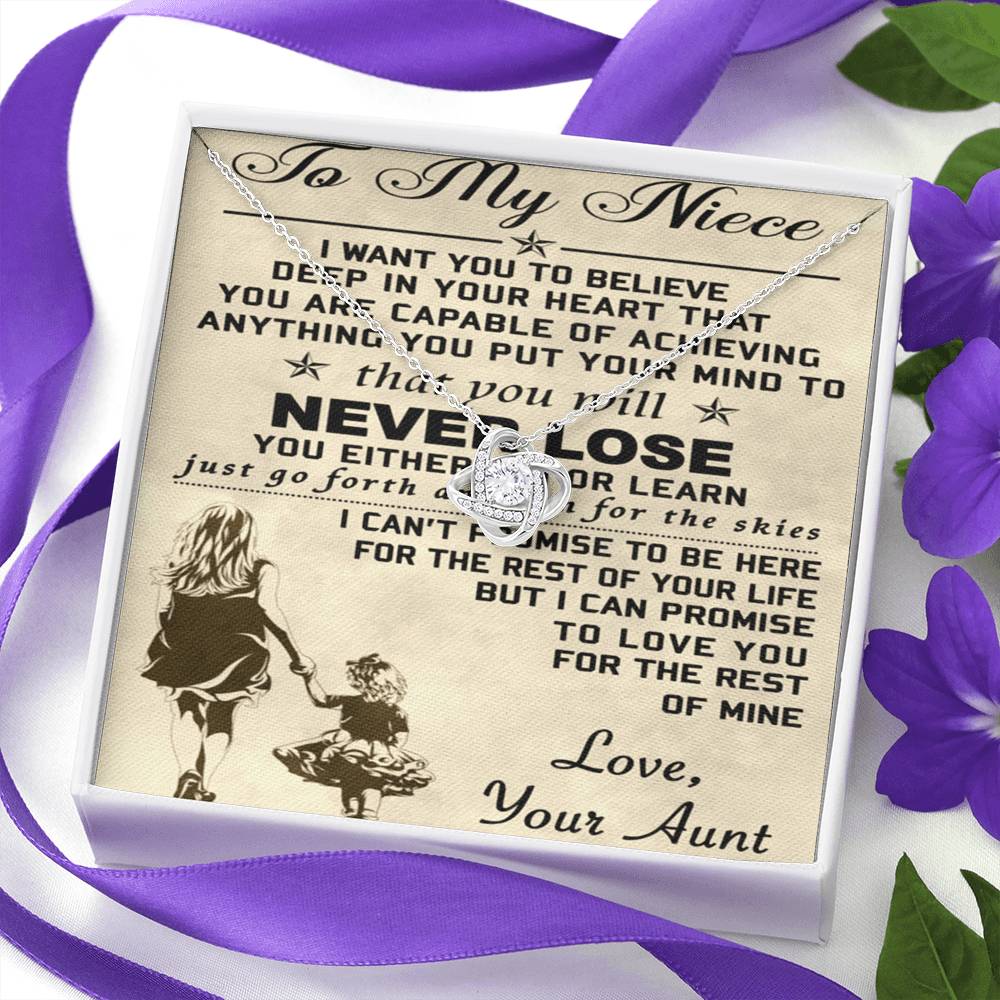 to my niece love knot