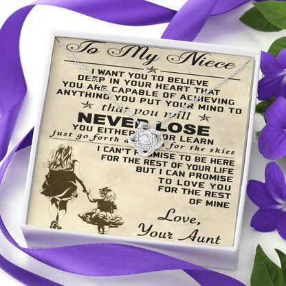 to my niece love knot