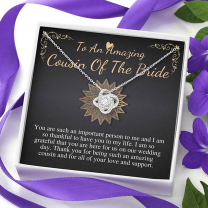 Wedding Gift For Cousin, Gift For Cousin On My Wedding, Cousin Wedding Day Gift, Bride Necklace Gift For Cousin, Cousin Of The Bride #0814