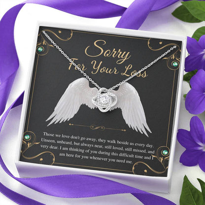 Remembrance Necklace For Loss Of Loved One, Sympathy Gift, In Loving Memory Gift, Sorry For Your Loss, Bereavement Necklace, Love Knot #0273