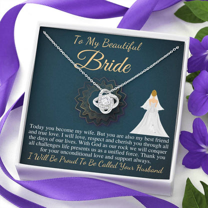 Bride Gift From Groom, Wedding Day Gift, Groom to Bride, Jewelry Gift from Groom to Bride,Beautiful Bride Necklace,My Bride From Groom #0703