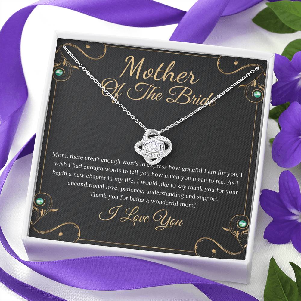 Love Knot,Mom Wedding gift from Bride,Parents Wedding Gift, Wedding Gift for Mom, Mother of the Bride Gift from Daughter, Gift for Mom #0168
