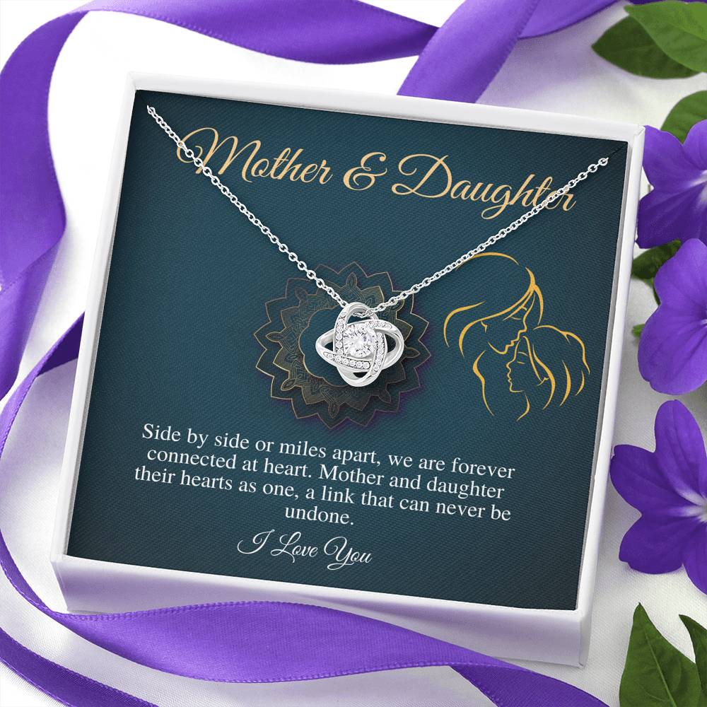 To My Beautiful Mom, Mother Gift Jewelry,Gift For Mom From Daughter,Necklace Gift For Mom Gift For Mother Gift Thank You Mom Love Knot #0479
