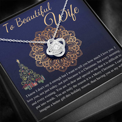 Christmas Gift For Wife From husband, Christmas necklace For Wife, Thanks Giving Gift, Birthday Necklace For Wife, Wife Christmas Gift #0818