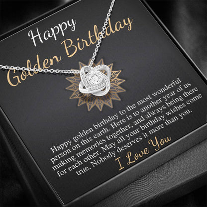 Golden Birthday Gift, Golden Birthday Necklace, Happy Golden Birthday for Girl, Happy Birthday Necklace, Golden Birthday Gift For Her #0651