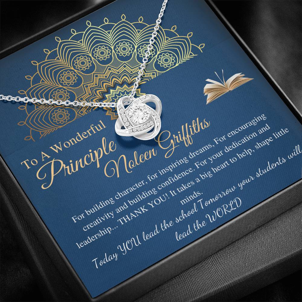 Principal Gift Personalized Principal Appreciation Gift For principal Retirement Gift Idea End Of Year Gift School Principal Love Knot #0384 Noleen Griffiths