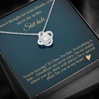 Farewell Gift for Coworker and Friend, Funny Leaving Gift for Colleague, Going Away Gift for Friend, Funny Coworker Gift, Love knot #0590