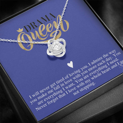 To My Wife Necklace Anniversary Gift For Wife, Drama Queen, Birthday Gift For Wife, Gift For Wife, Necklace For Wife, Christmas Gift #0611
