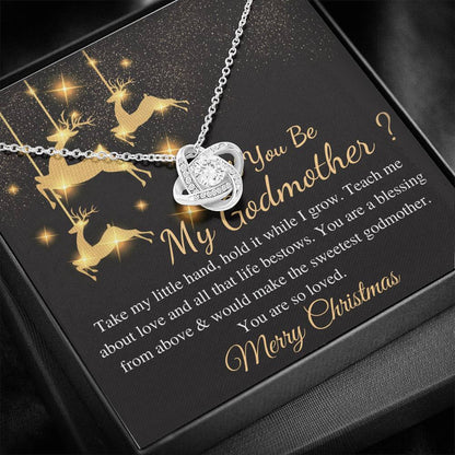 Godmother Christmas Gift From Goddaughter, Gift for Godmother Necklace for Godmother Gift for Christmas,From Godson,Godmother Proposal #0821