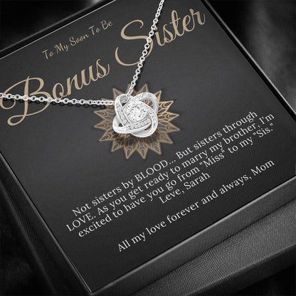 Love Knot, Wedding Gift for Bride from Sister in law Bride Gift from Sister in law Necklace for Bride From Sister Of The Groom #0172