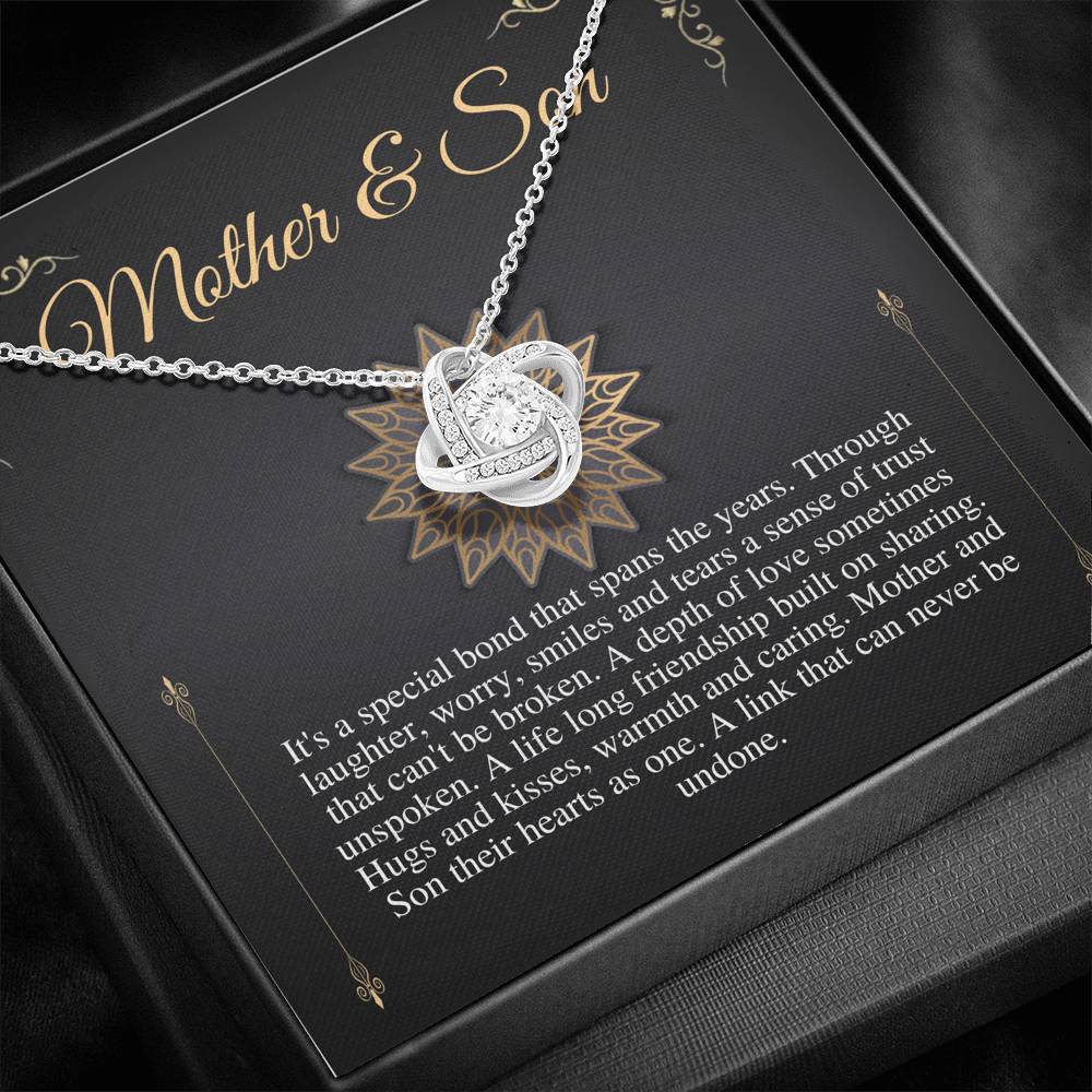 Mother Son Necklace Gift Mother Son Gift Custom Jewelry Gift for Mother Mother's Day Gift, Mom Birthday Gift, Christmas Gift Love Knot #0484