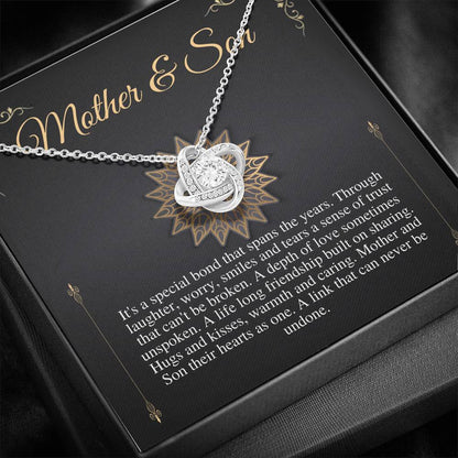 Mother Son Necklace Gift Mother Son Gift Custom Jewelry Gift for Mother Mother's Day Gift, Mom Birthday Gift, Christmas Gift Love Knot #0484
