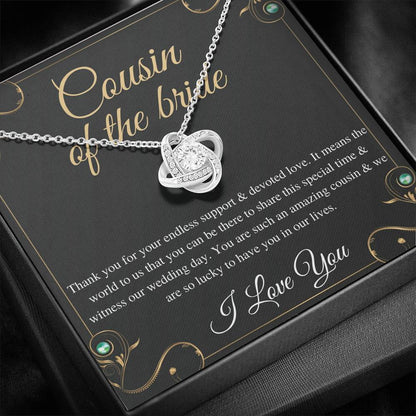 Petit Ribbon, Cousin Of The Bride Necklace Gift, Wedding Gift From Bride And Groom, Bridal Party Thank You Gift, Cousin Wedding Gift0137