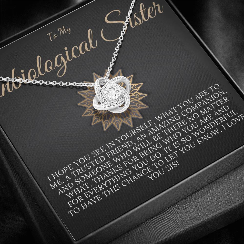 Love Knot, Unbiological Sister Best Friend Gift Jewelry, Best Friend Wedding Gift, Necklace For Best Friend, Best Friends Forever Gift #0174