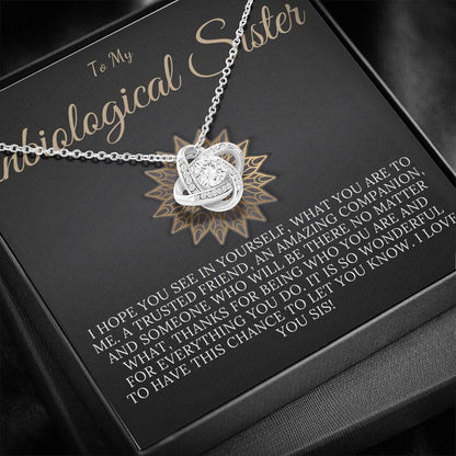 Love Knot, Unbiological Sister Best Friend Gift Jewelry, Best Friend Wedding Gift, Necklace For Best Friend, Best Friends Forever Gift #0174