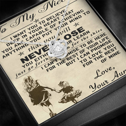 to my niece love knot